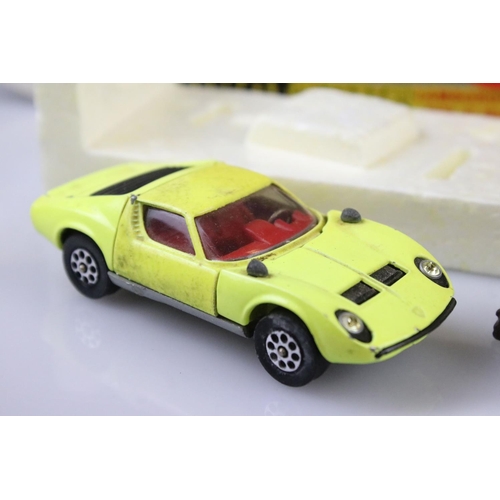 1377 - Two boxed Corgi diecast models to include Whizzwheels 342 Lamborghini P400 GT Miura Fighting Bull wi... 