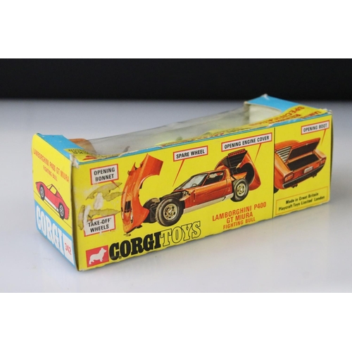 1377 - Two boxed Corgi diecast models to include Whizzwheels 342 Lamborghini P400 GT Miura Fighting Bull wi... 