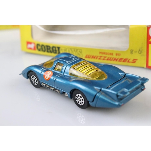 1378 - Four boxed Corgi Whizzwheels diecast models to include 381 GP Beach Buggy, 385 Porsche 917, 380 Alfa... 