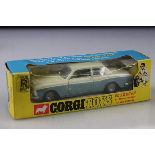 1379 - Three boxed Corgi diecast models to include 273 Rolls Royce Silver Shadow with spare tyre in two ton... 