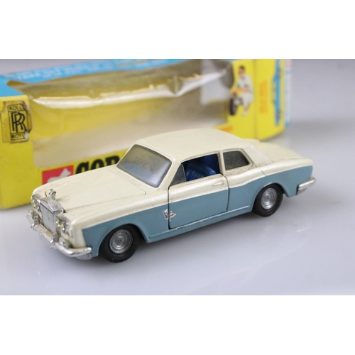 1379 - Three boxed Corgi diecast models to include 273 Rolls Royce Silver Shadow with spare tyre in two ton... 