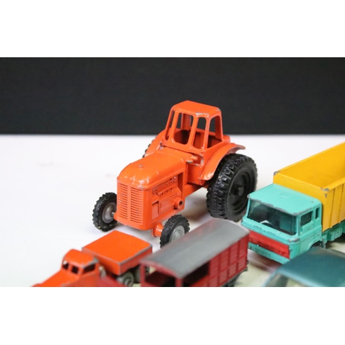 1465 - Around 60 mid 20th C onwards play worn diecast models, mostly Matchbox Lesney examples, also featuri... 