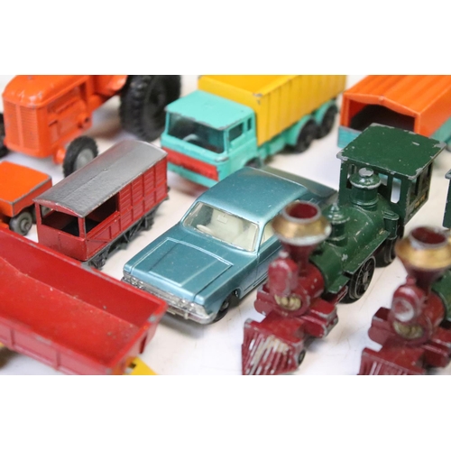 1465 - Around 60 mid 20th C onwards play worn diecast models, mostly Matchbox Lesney examples, also featuri... 