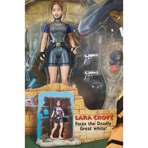 1623 - Boxed Mattel Barbie Collection Grease C4773 Sandy Olsson and a carded Playmates Lara Croft Tomb Raid... 