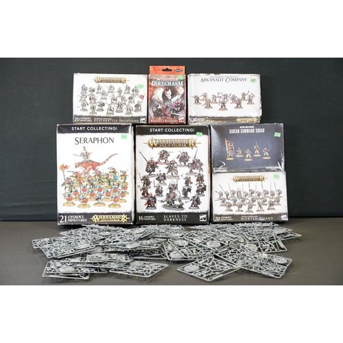 1624 - Games Workshop - Collection of seven boxed Warhammer to include Age Of Sigmar Slaves To Darkness, Ag... 