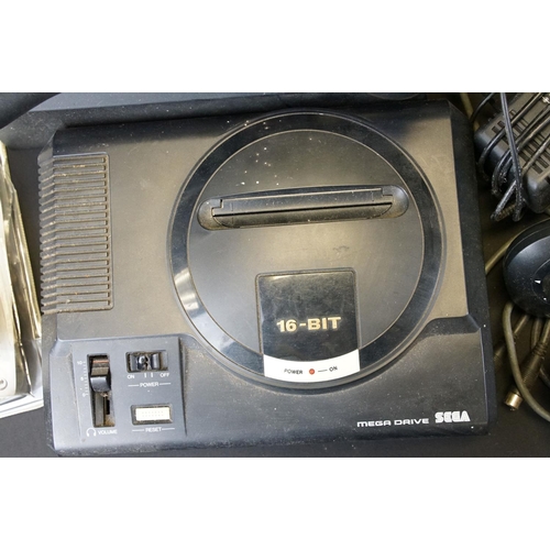 1627 - Retro Gaming - Collection of consoles, games and accessories to include Sega Mega Drive with 2 x con... 