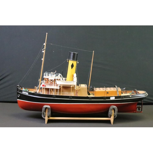 314 - Radio Control - ' Joffre Newcastle-Upon-Tyne ' motor powered fibreglass ship with rigging & figures ... 