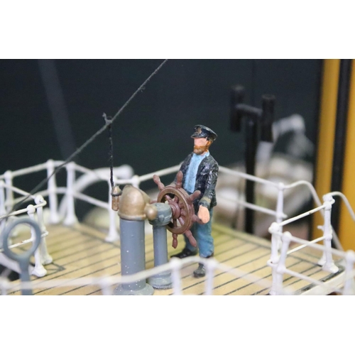 314 - Radio Control - ' Joffre Newcastle-Upon-Tyne ' motor powered fibreglass ship with rigging & figures ... 