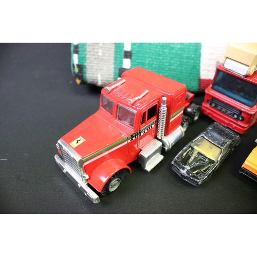 1271 - Collection of play worn diecast models to include Matchbox, Mattel Hot Wheels, Corgi etc