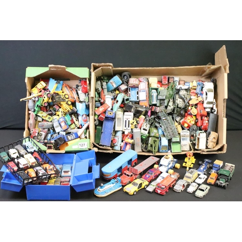 1273 - Quantity of mid 20th C onwards play worn diecast models to include Matchbox, Corgi, Dinky etc featur... 