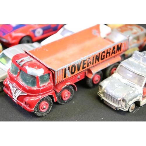 1273 - Quantity of mid 20th C onwards play worn diecast models to include Matchbox, Corgi, Dinky etc featur... 