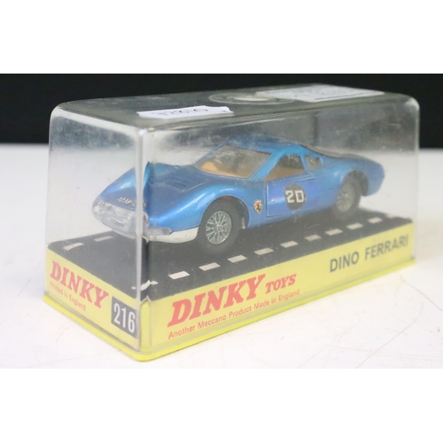 1380 - Seven cased Dinky diecast models to include 131 Jaguar E Type 2+2, 188 Jensen FF, 221 Corvette Sting... 