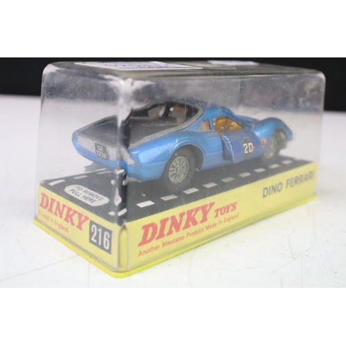 1380 - Seven cased Dinky diecast models to include 131 Jaguar E Type 2+2, 188 Jensen FF, 221 Corvette Sting... 