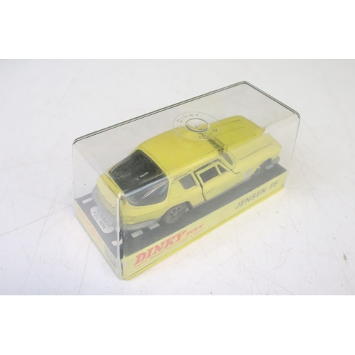 1380 - Seven cased Dinky diecast models to include 131 Jaguar E Type 2+2, 188 Jensen FF, 221 Corvette Sting... 