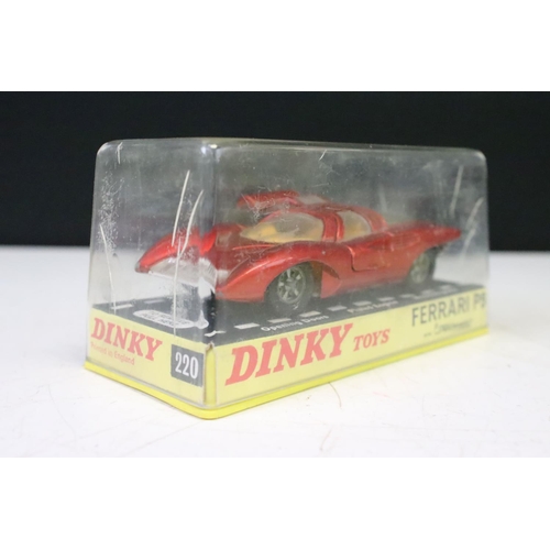 1380 - Seven cased Dinky diecast models to include 131 Jaguar E Type 2+2, 188 Jensen FF, 221 Corvette Sting... 