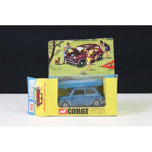 1381 - Three boxed Corgi diecast models to include 337 Customised Chevrolet Corvette Sting Ray in yellow (h... 