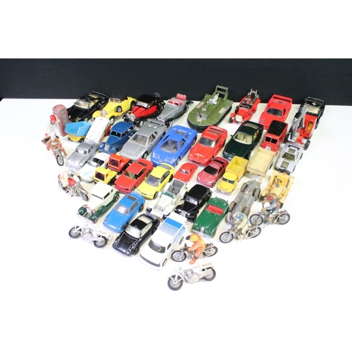 1473 - Quantity of play worn diecast models from the mid 20th C onwards to include Britains Motorbikes, Din... 