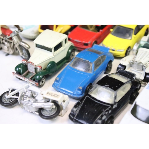 1473 - Quantity of play worn diecast models from the mid 20th C onwards to include Britains Motorbikes, Din... 