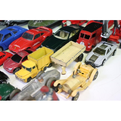 1473 - Quantity of play worn diecast models from the mid 20th C onwards to include Britains Motorbikes, Din... 