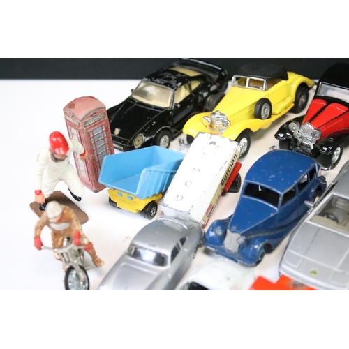 1473 - Quantity of play worn diecast models from the mid 20th C onwards to include Britains Motorbikes, Din... 