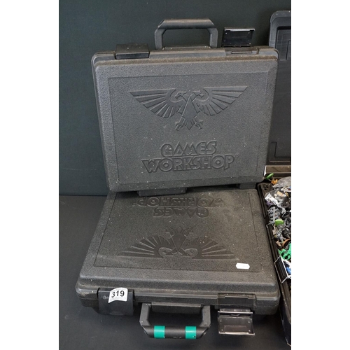 319 - Games Workshop / Fantasy Gaming - Large Citadel carry case containing a large collection of painted ... 