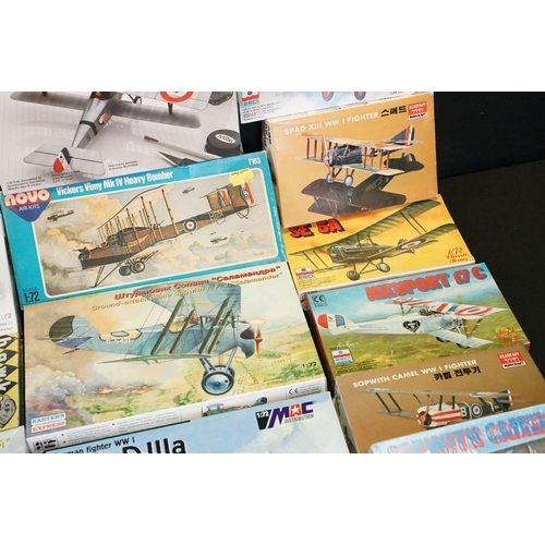 326 - 16 Boxed & unbuilt plastic model plane kits, mostly 1:72 scale, to include Esci, Novo, Eastern Expre... 