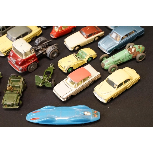 1410 - Around 85 mid 20th C play worn diecast models to include Dinky & Corgi featuring Corgi Karrier Banta... 