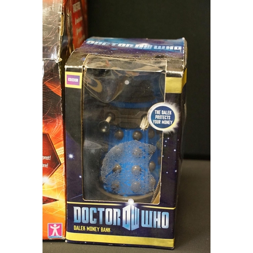 414 - Collection of Doctor Who related items to include R/C Dalek: The Supreme, small and large R/C Davros... 