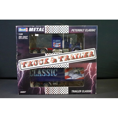 348 - Three boxed Revell Metal diecast models to include 08897 Peterbilt Classic Truck & Trailer, 08898 Fl... 