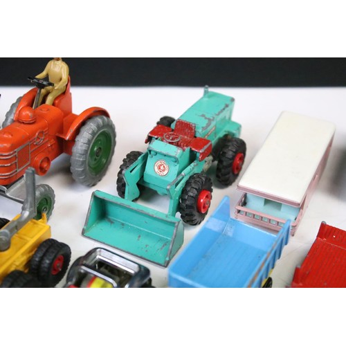 1465 - Around 60 mid 20th C onwards play worn diecast models, mostly Matchbox Lesney examples, also featuri... 