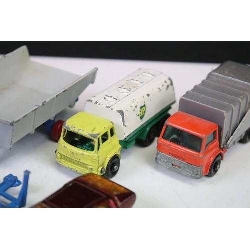 1465 - Around 60 mid 20th C onwards play worn diecast models, mostly Matchbox Lesney examples, also featuri... 