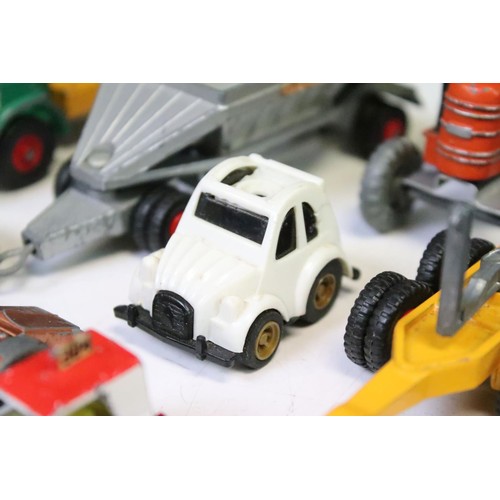 1465 - Around 60 mid 20th C onwards play worn diecast models, mostly Matchbox Lesney examples, also featuri... 