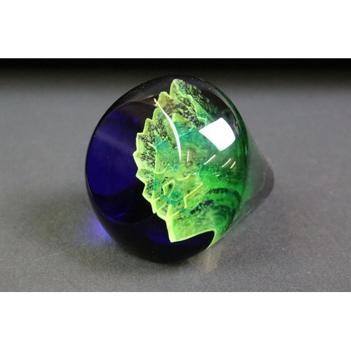 19 - Four Caithness Scottish glass limited edition paperweights to include Autumn Illusions Series Beech ... 