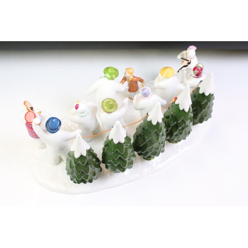 21 - Coalport characters limited edition the Snowman 'The Snowmen Party' limited edition figurine group. ... 