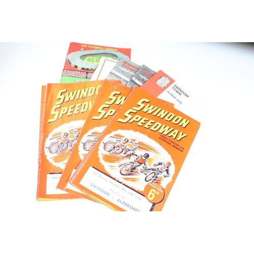 443 - Collection of 1950's Swindon Speedway programmes, together with a small quantity of Swindon Town foo... 