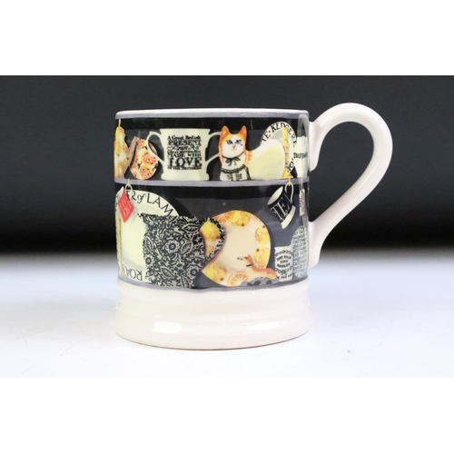 54 - Pair of Emma Bridgewater ' Black Dresser ' mugs, approx 9.5cm high