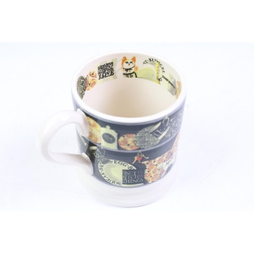 54 - Pair of Emma Bridgewater ' Black Dresser ' mugs, approx 9.5cm high