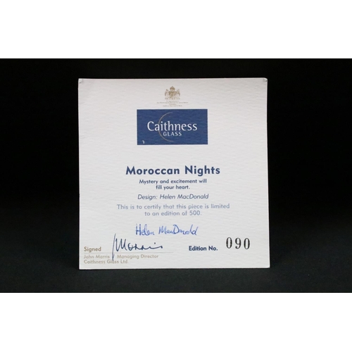 56 - Four Caithness Scottish glass limited edition paper weights to include Moroccan Nights by Helen MacD... 