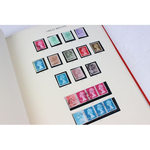 445 - Collection of British stamps contained within eight albums, to include six Stanley Gibbons Windsor a... 