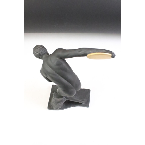 59 - Wedgwood limited edition Games of the 30th Olympiad black basalt figurines to include a discus throw... 