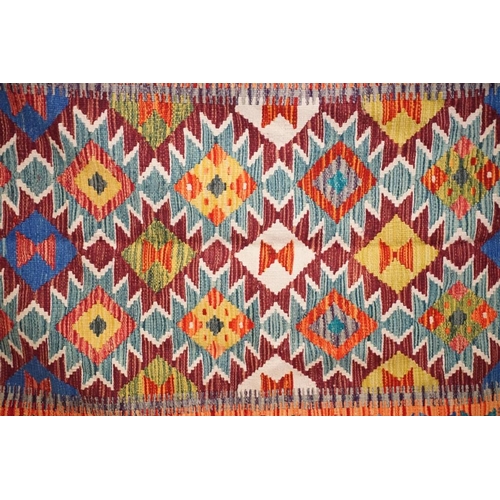 662 - Woollen Hand Knotted Chobi Kilim Rug, 158cm x 100cm