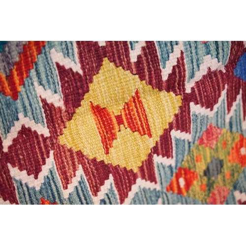 662 - Woollen Hand Knotted Chobi Kilim Rug, 158cm x 100cm