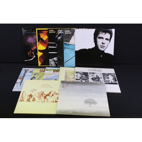 481 - Vinyl - 14 Genesis / Peter Gabriel LPs to include Trespass, Nursery Cryme (US pressing), Foxtrot, Se... 