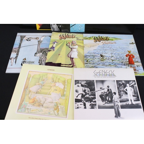 481 - Vinyl - 14 Genesis / Peter Gabriel LPs to include Trespass, Nursery Cryme (US pressing), Foxtrot, Se... 