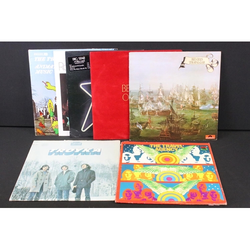 482 - Vinyl - 7 Rock & Pop LPs to include Bee Gees Trafalgar and Odessa (red felt sleeve double album), Bi... 