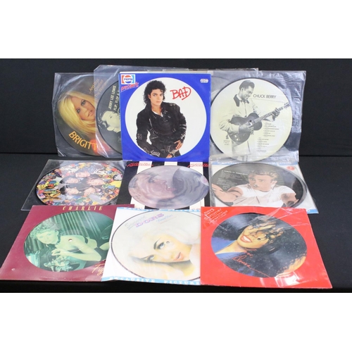 484 - Vinyl - 14 Rock & Pop picture disc albums to include: Michael Jackson – Bad (Dutch 1987, Black Rimme... 