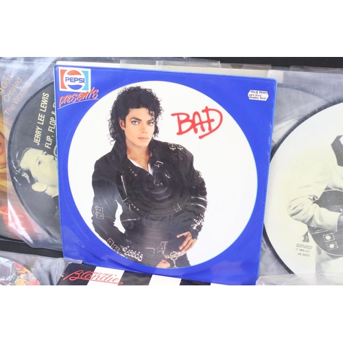 484 - Vinyl - 14 Rock & Pop picture disc albums to include: Michael Jackson – Bad (Dutch 1987, Black Rimme... 