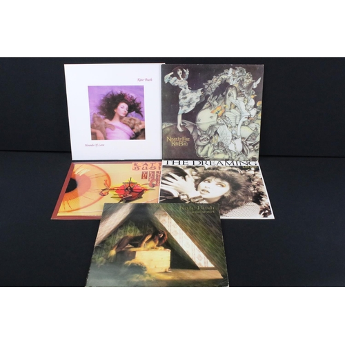 490 - Vinyl - 5 Kate Bush LPs to include The Kick Inside (EMC 3223), Never For Ever (EMA 794), Hounds Of L... 