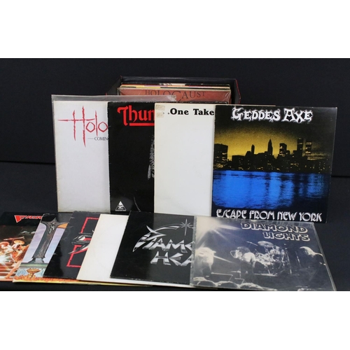 520 - Vinyl & Autograph - 33 New Wave Of British Heavy metal 12” singles including private pressing, to in... 