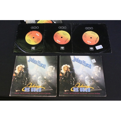 642 - Vinyl / CD’s - 10 7” singles and 2 CD box sets by Judas Priest including Demos Promos, to include: J... 